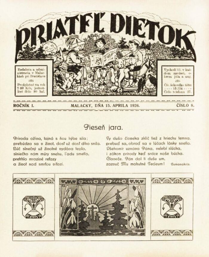 1.ročník časopisu PRIATEĽ DIETOK (2.časť)
